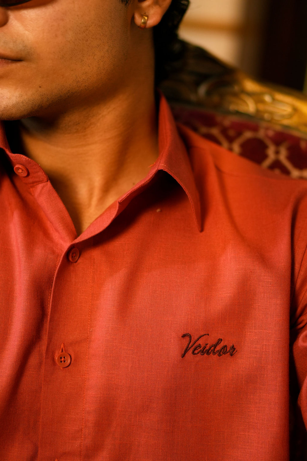 The classic burgundy shirt