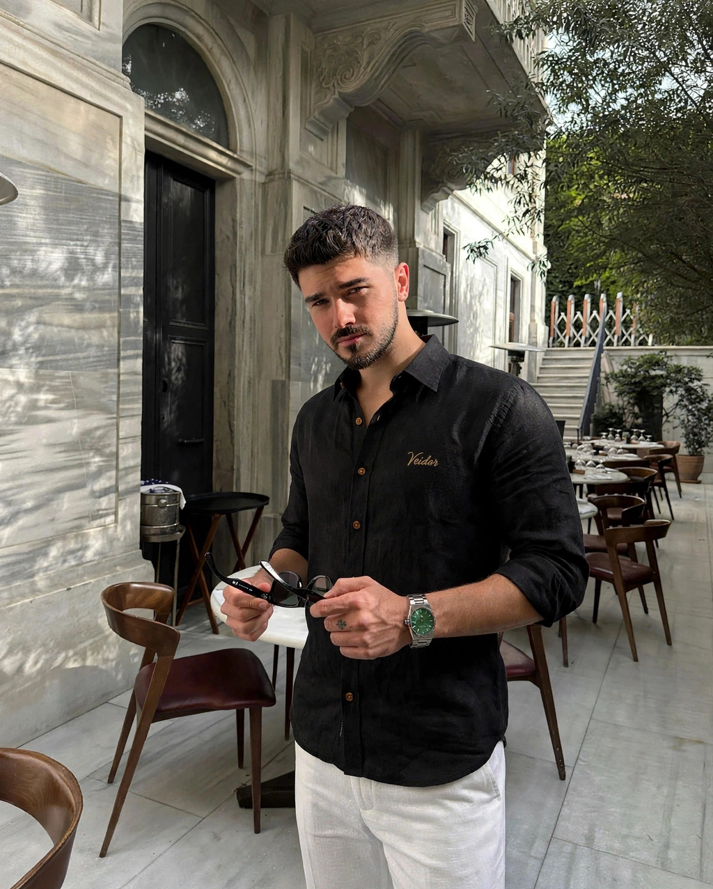The classic black shirt
